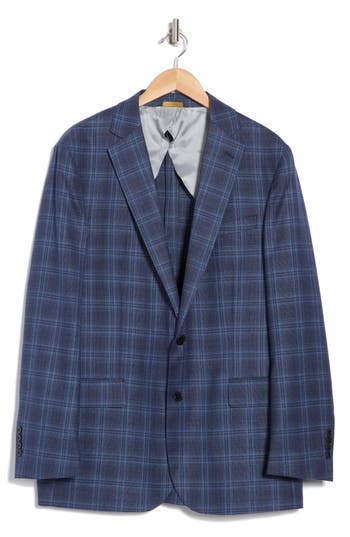 Brooks Brothers Classic Fit Hopsack Plaid Wool Sport Coat In Blue Check