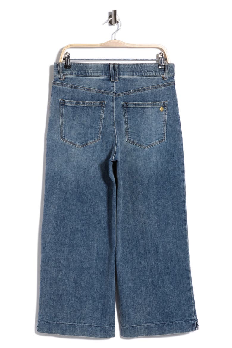 Double Side Seam Crop Wide Leg Jeans, Alternate, color, MID BLUE ARTISINAL