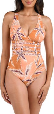 La Blanca Sandy Cove Cross Back One-Piece Swimsuit