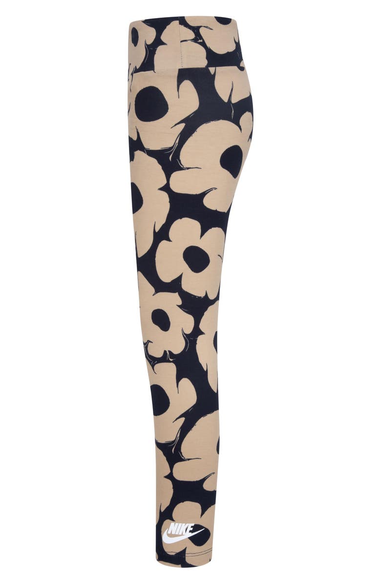 Nike Kids' Floral Leggings, Alternate, color, Black