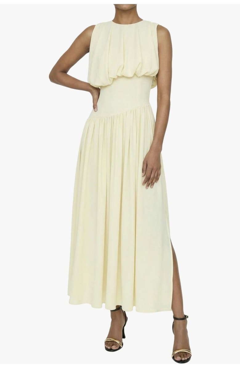 Elexiay Diana Sleeveless Gathered Pleated Drop Waist Dress, Alternate, color,