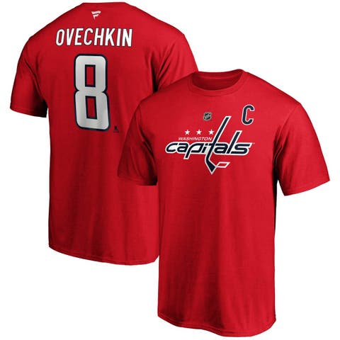 Men's Fanatics Branded Alexander Ovechkin Red Washington Capitals Big & Tall Captain Patch Name & Number T-Shirt