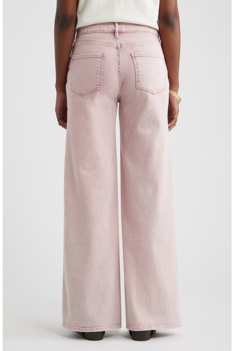 High Waist Wide Leg Jeans, Alternate, color, PINK OVER DYE