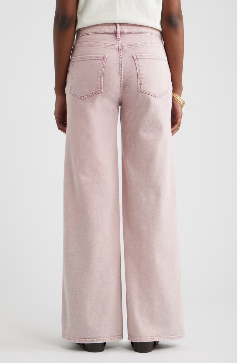 Treasure & Bond High Waist Wide Leg Jeans, Alternate, color, Pink Over Dye