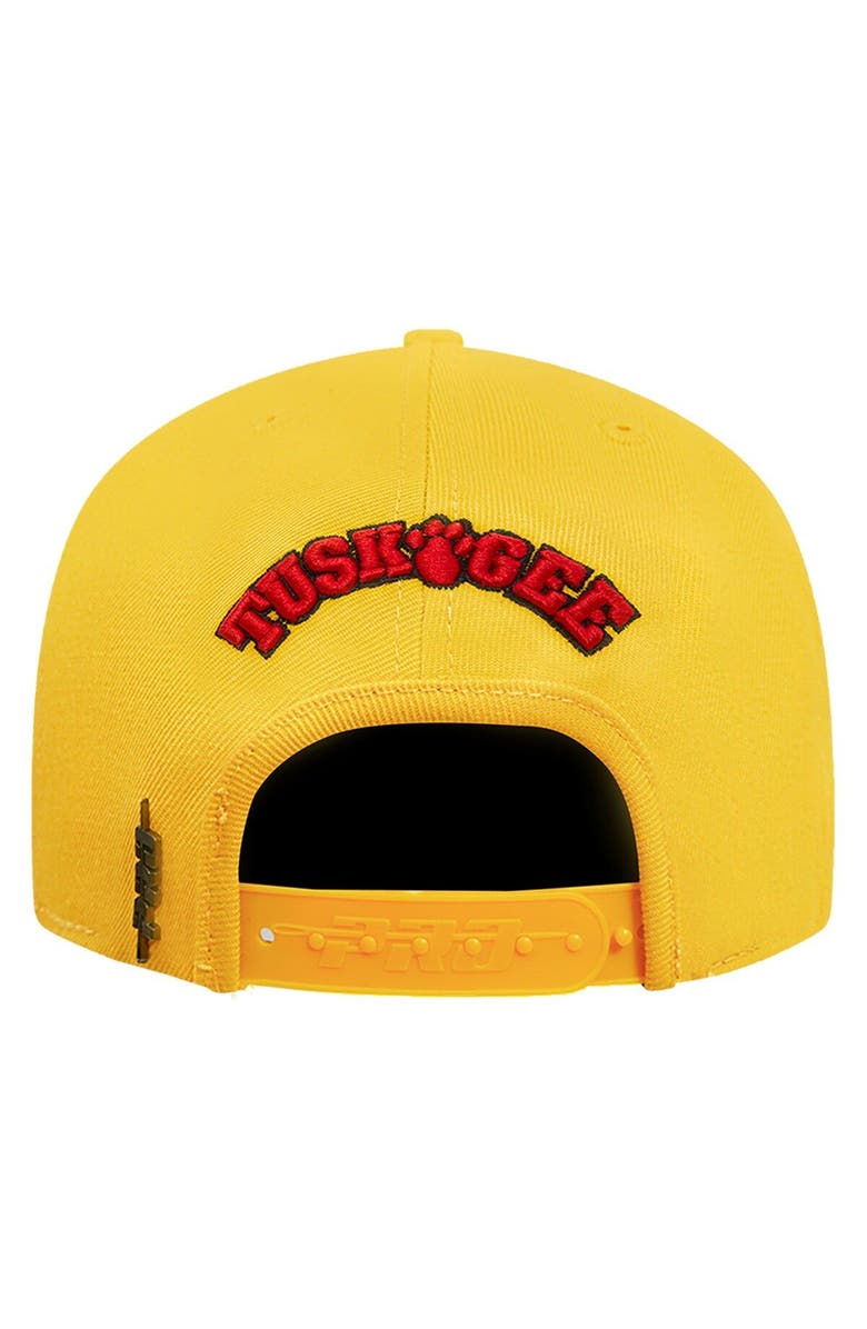 PRO STANDARD Men's Pro Standard Gold Tuskegee Golden Tigers Evergreen Mascot Snapback Hat, Alternate, color,