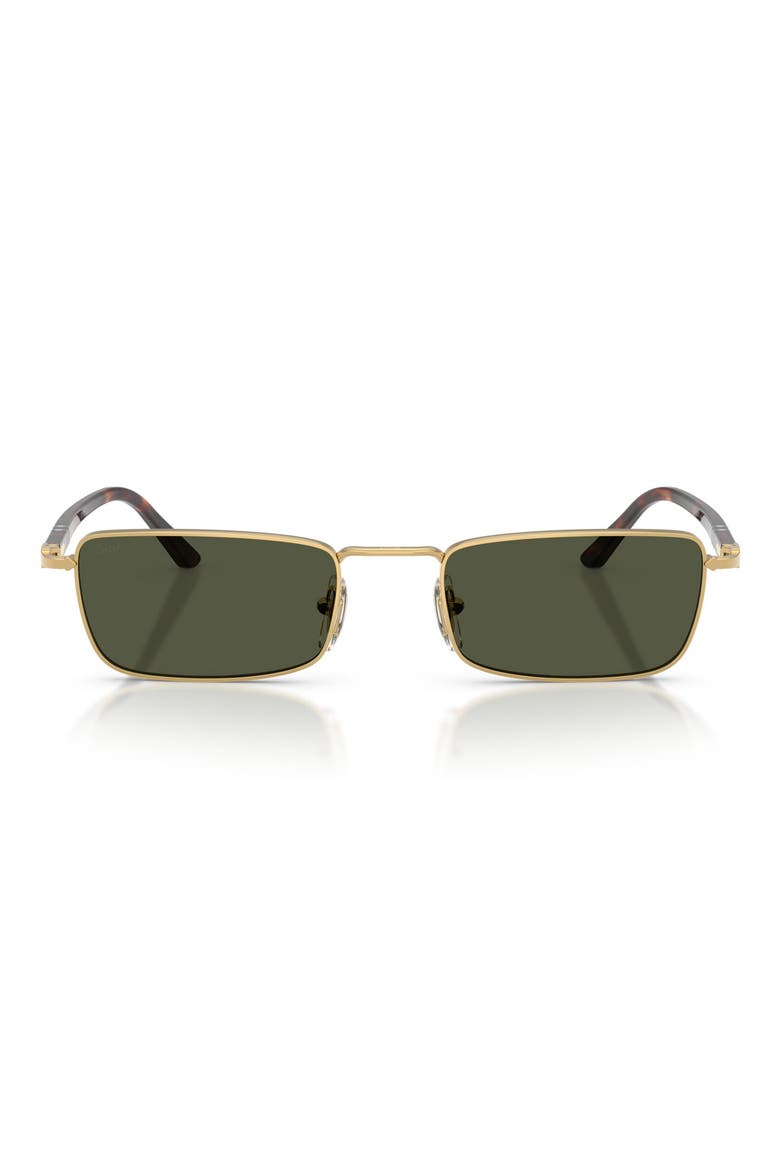 54mm Rectangular Sunglasses, Main, color, GOLD / GREEN