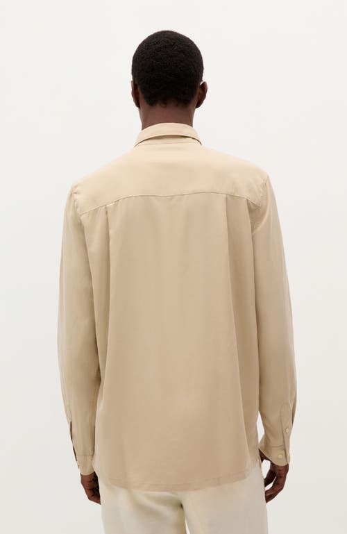 Scalpers Icon Delta Tencel Shirt In Nude