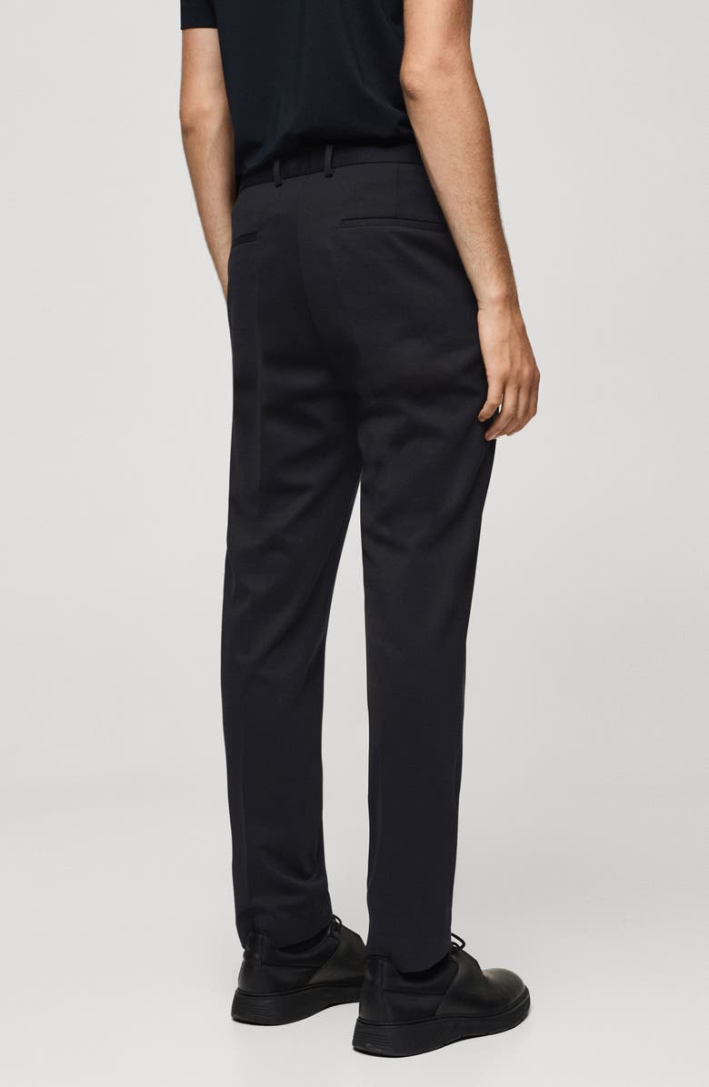 MANGO Slim Fit Stretch Suit Pants, Alternate, color, Dark Navy