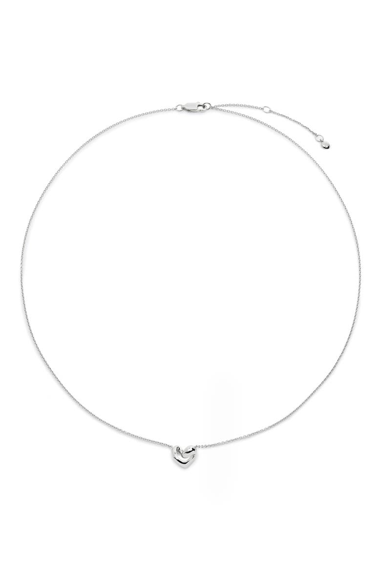 Small Infinity Heart Necklace, Alternate, color, STERLING SILVER