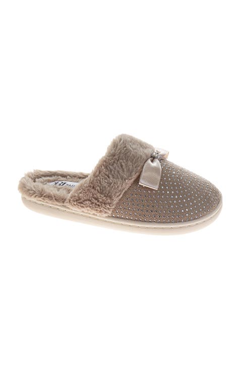 Badgley Mischka Womens Rhinestone Slippers