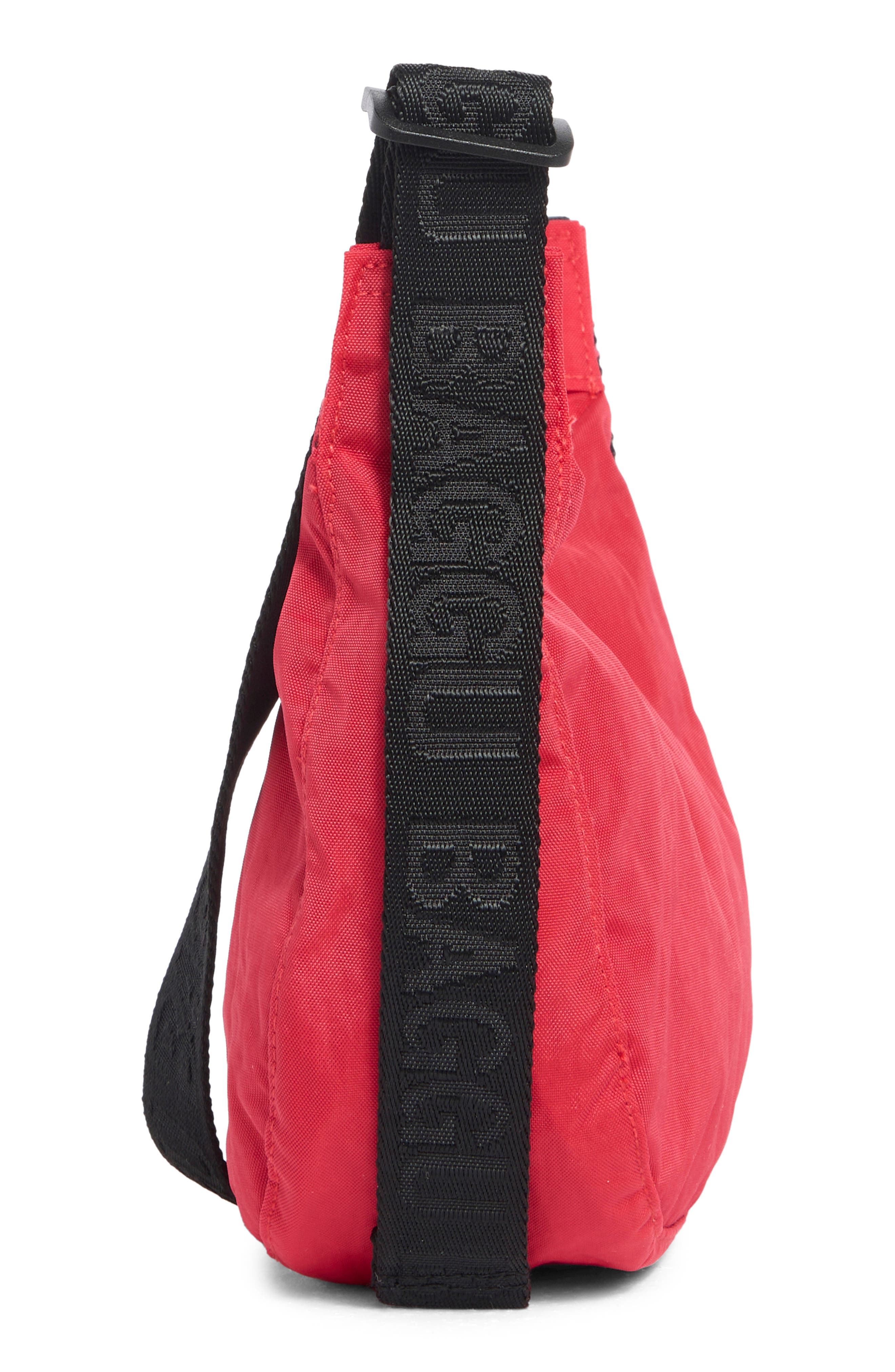 Baggu Small Nylon Crescent Bag, Alternate, color, Candy Apple
