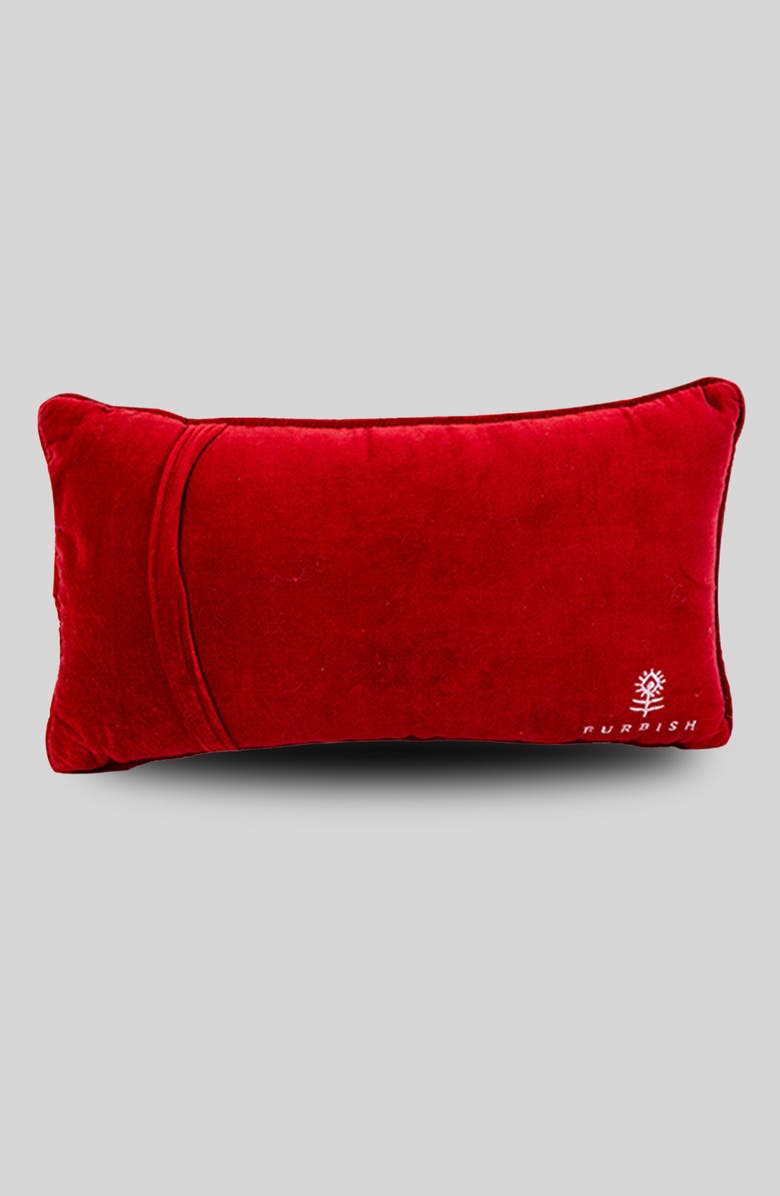 Furbish Tell Me What You Want Needlepoint Pillow, Alternate, color, Red