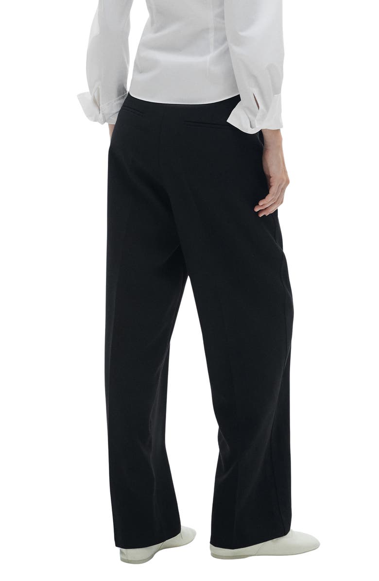 MANGO Pleat Front Stretch Straight Leg Pants, Alternate, color, 