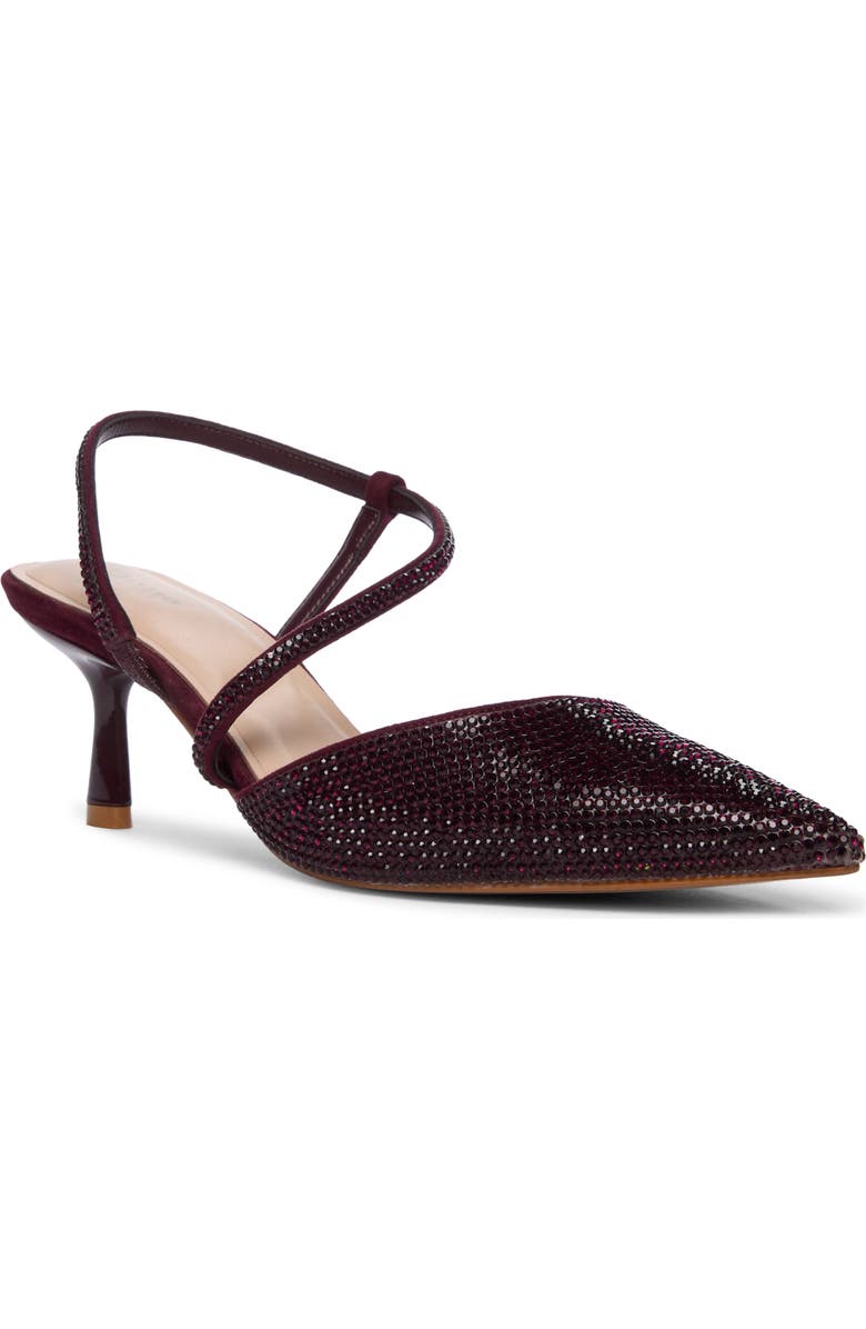 Dune London Competitive Slingback Pointed Toe Pump, Main, color, Burgundy