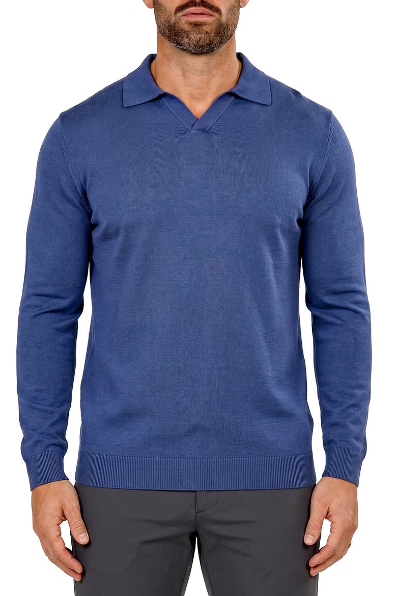 Polo Sweater, Alternate, color, BLUE