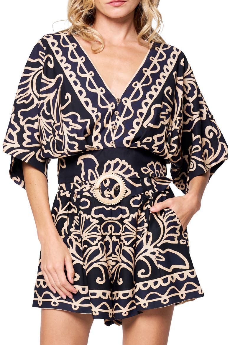 Silva V-Neck Top, Main, color, BLACK