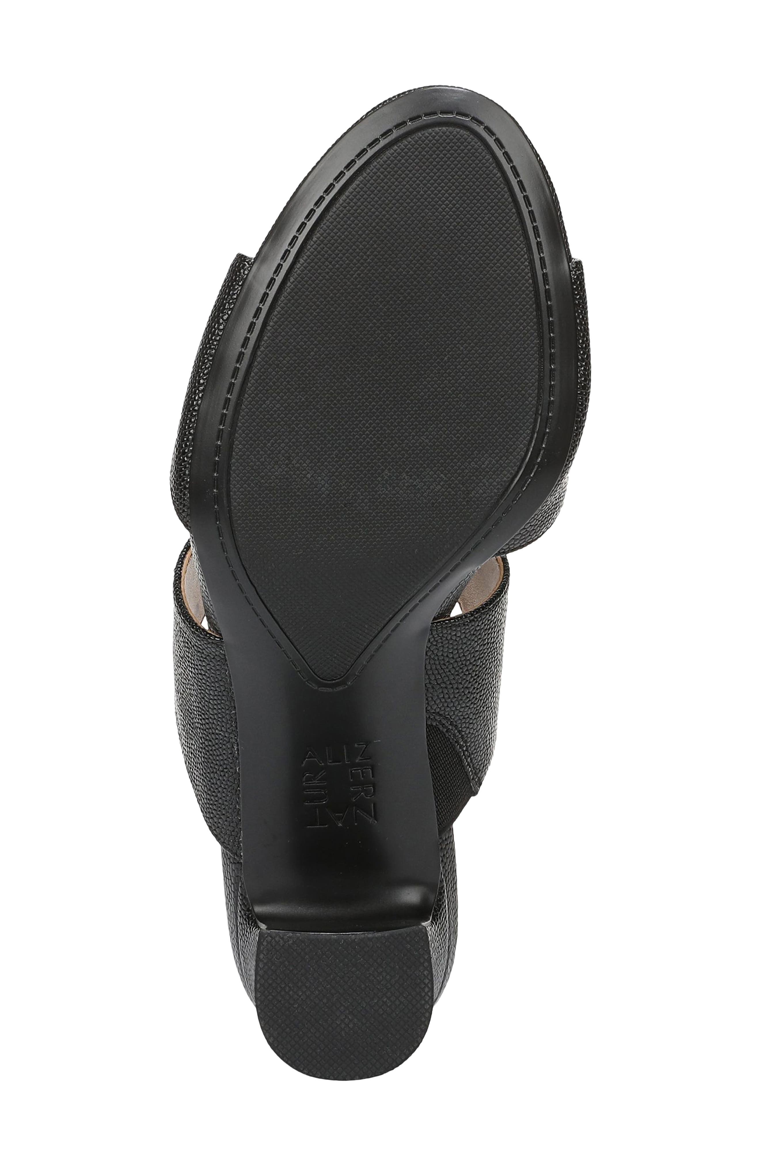 Naturalizer Nessa Slide Sandal, Alternate, color, Black Pebble Faux Leather