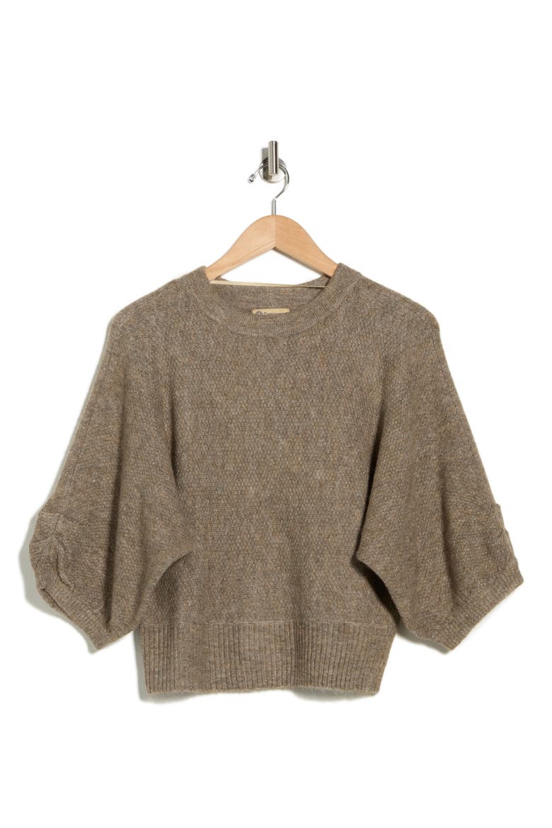 Seed Stitch Dolman Sweater, Alternate, color, HEATHER MOONROCK