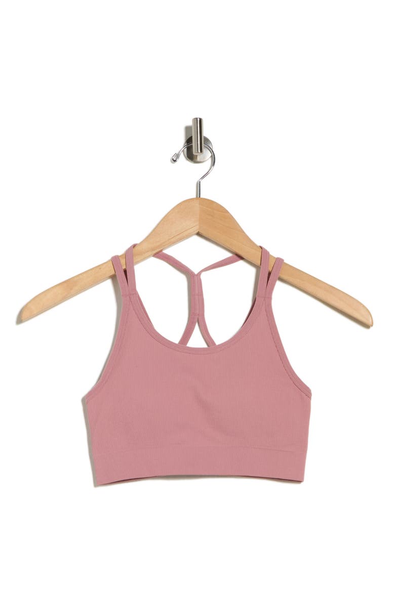 Crossback Seamless Sports Bra, Alternate, color, PINK NOSTALGIA