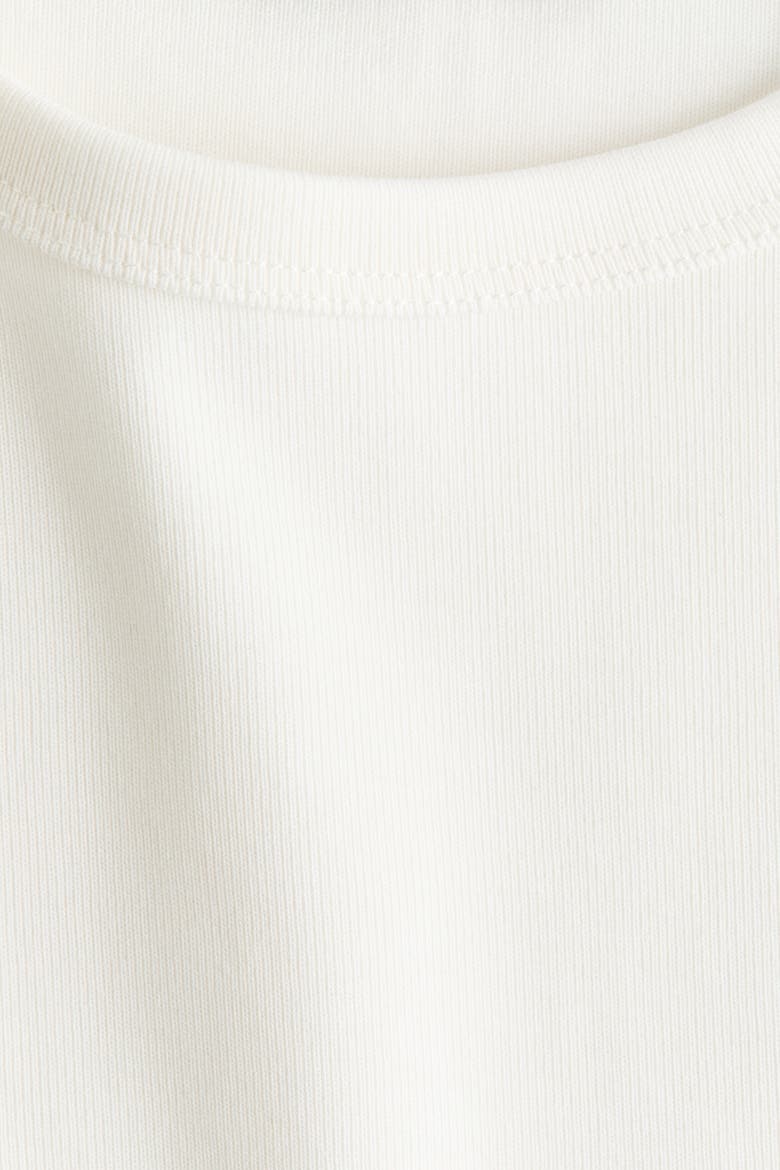 Ribbed T-shirt, Alternate, color, Cream
