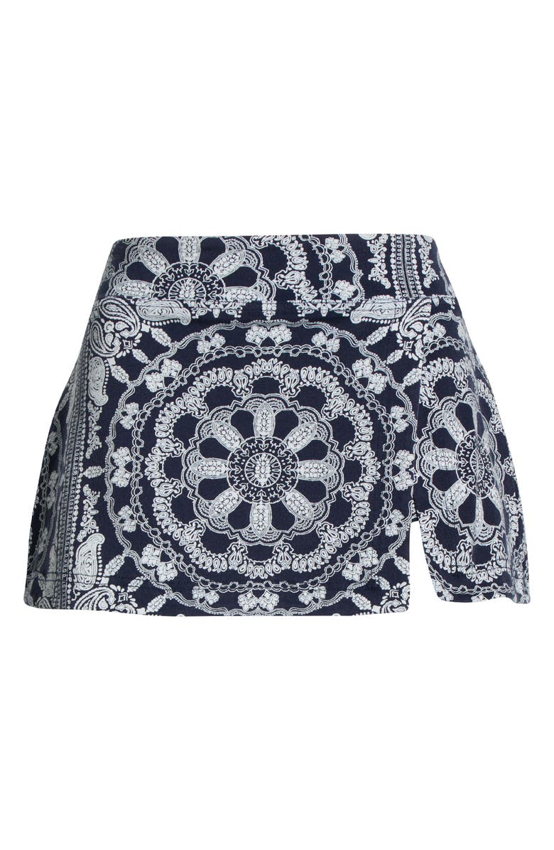Free People FP Movement Hot Shot Print Skort, Alternate, color, Bandana Navy Combo