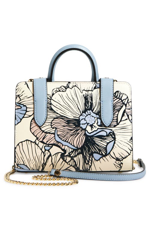 Strathberry Nano Floral Leather Tote In Multi