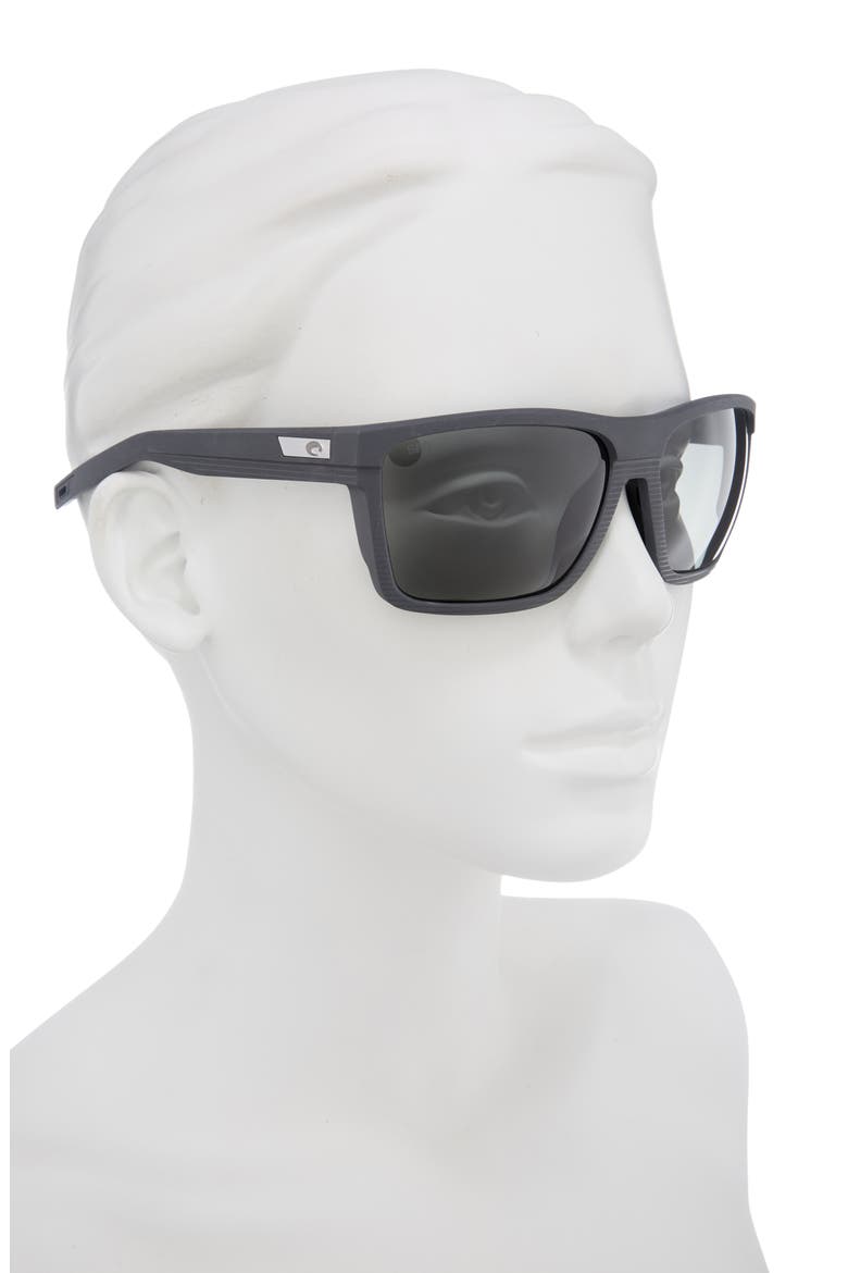 61mm Square Sunglasses, Alternate, color, DARK GREY