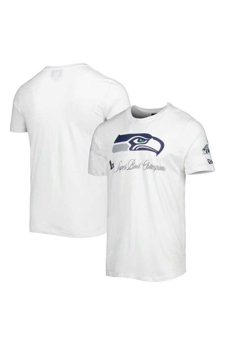 New Era Men's New Era White Seattle Seahawks Historic Champs T-Shirt, Main, color, White