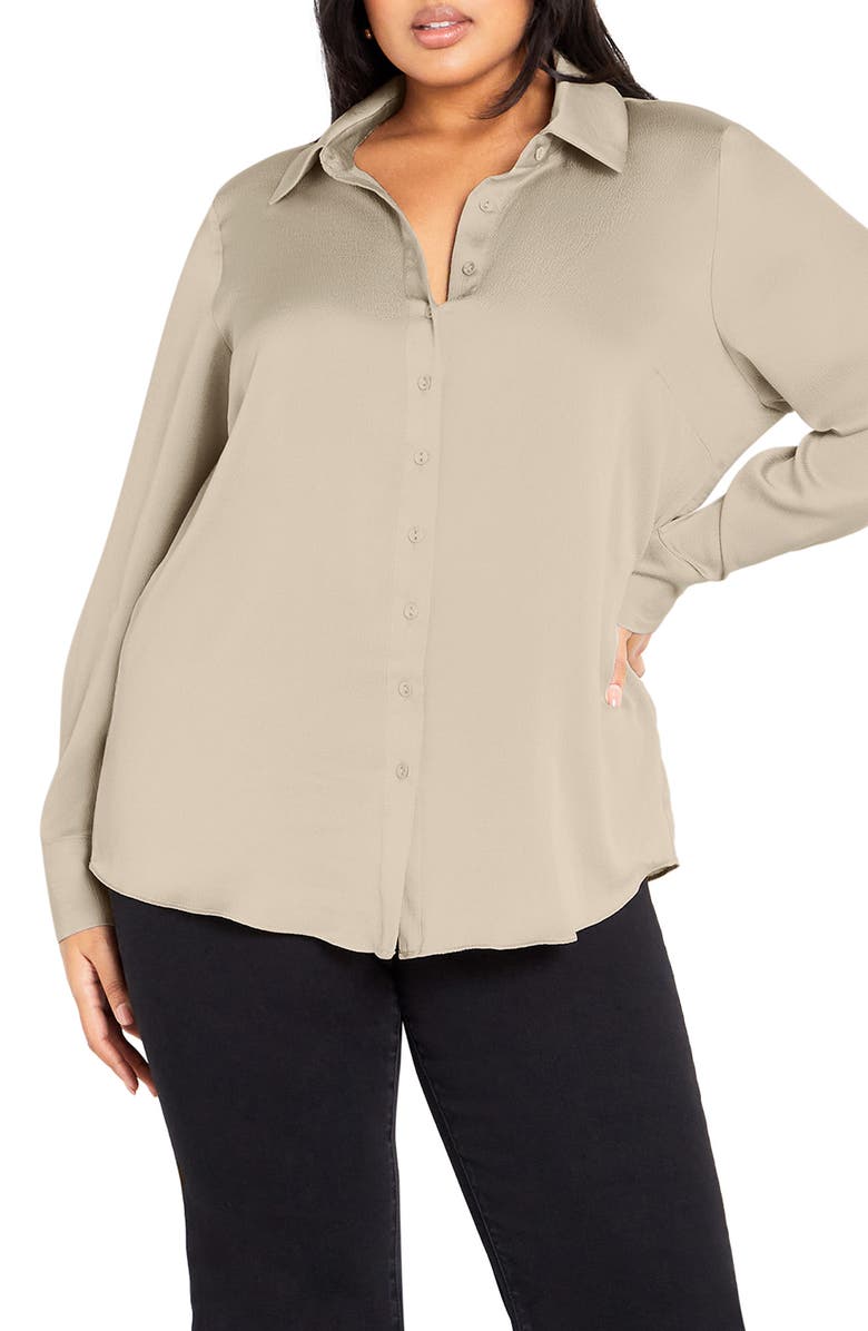 City Chic Genevieve Woven Shirt, Main, color, 