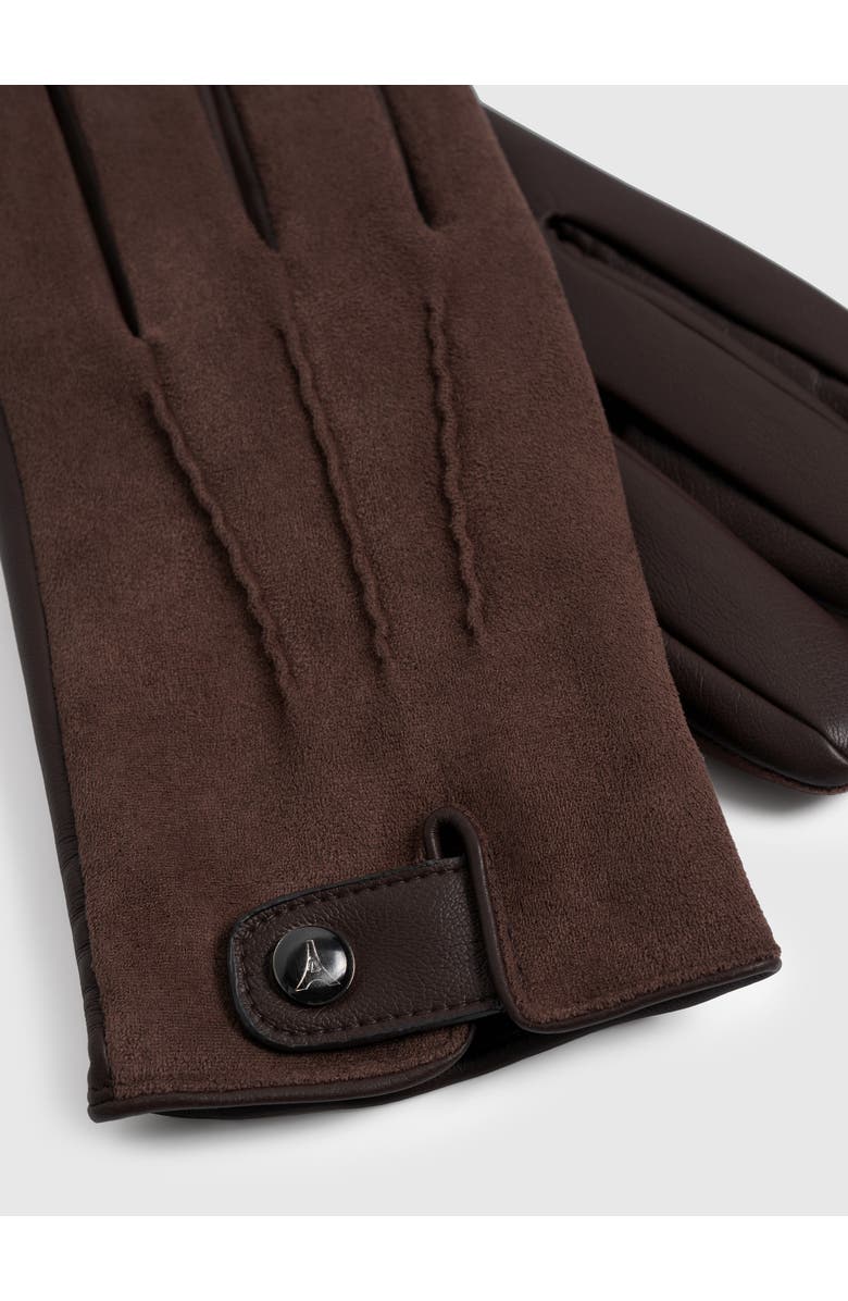 Manière De Voir Mario Suede Gloves, Alternate, color, Brown