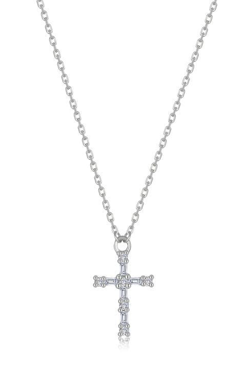 Eden Baguette Simulated Diamond Cross Necklace