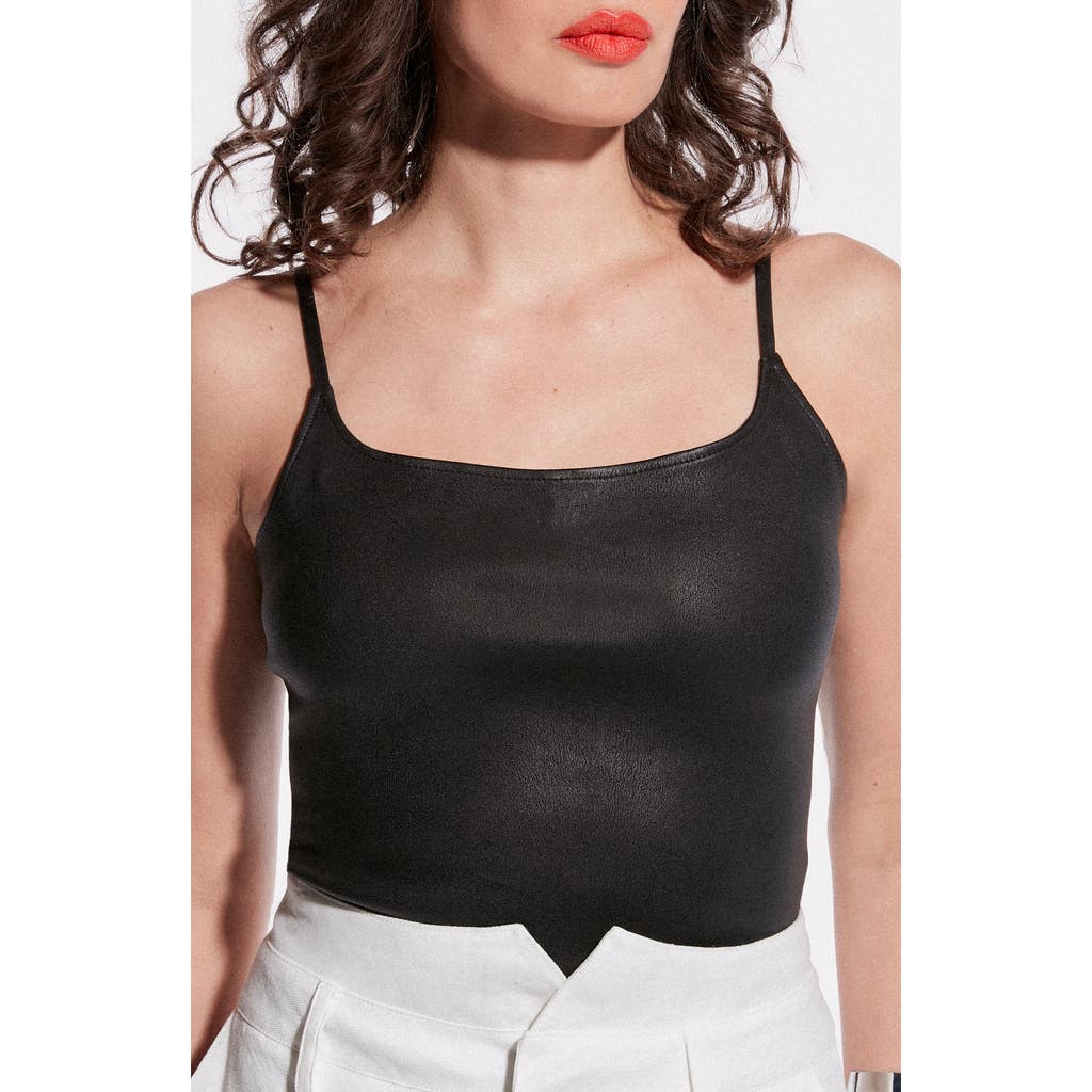 As By Df Memphis Stretch Leather Tank Top In Black
