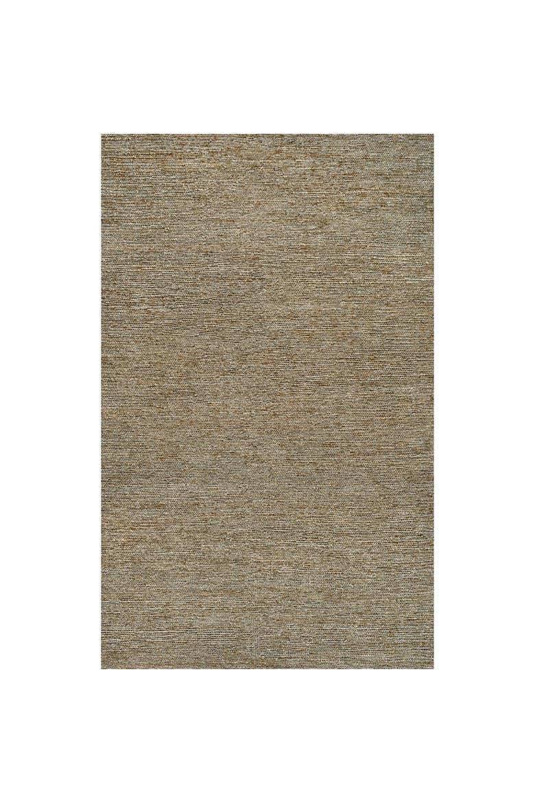 Griffin Rustic Farmhouse Woven Jute Solid Area Rug, Main, color, Gray