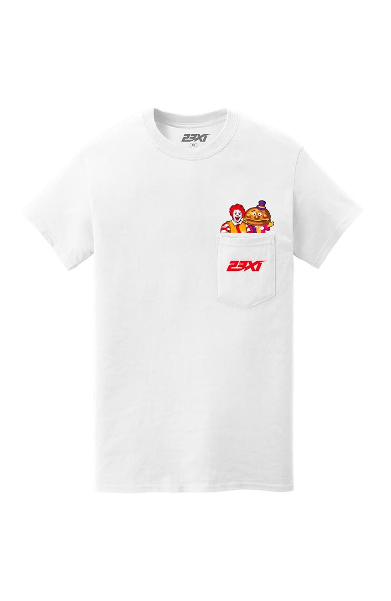 23XI Racing Men's 23XI Racing  White 23XI Racing McDonaldland Pocket T-Shirt, Alternate, color, White