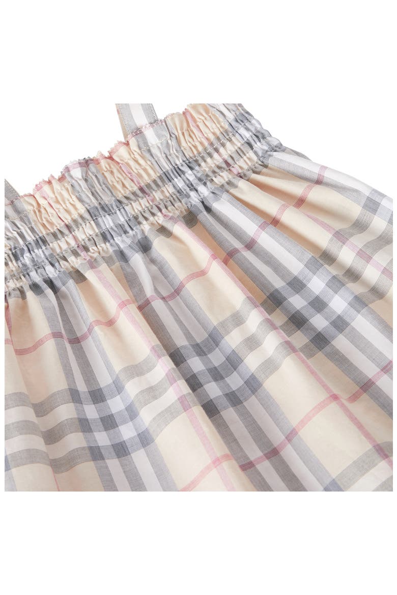 Smocked Dress, Alternate, color, PALE STONE CHECK