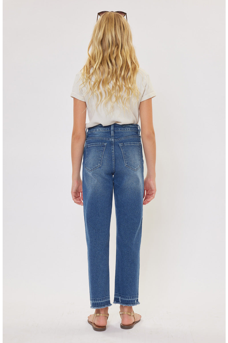 Royal High Rise Mini Straight Leg Jeans, Alternate, color, Medium Wash