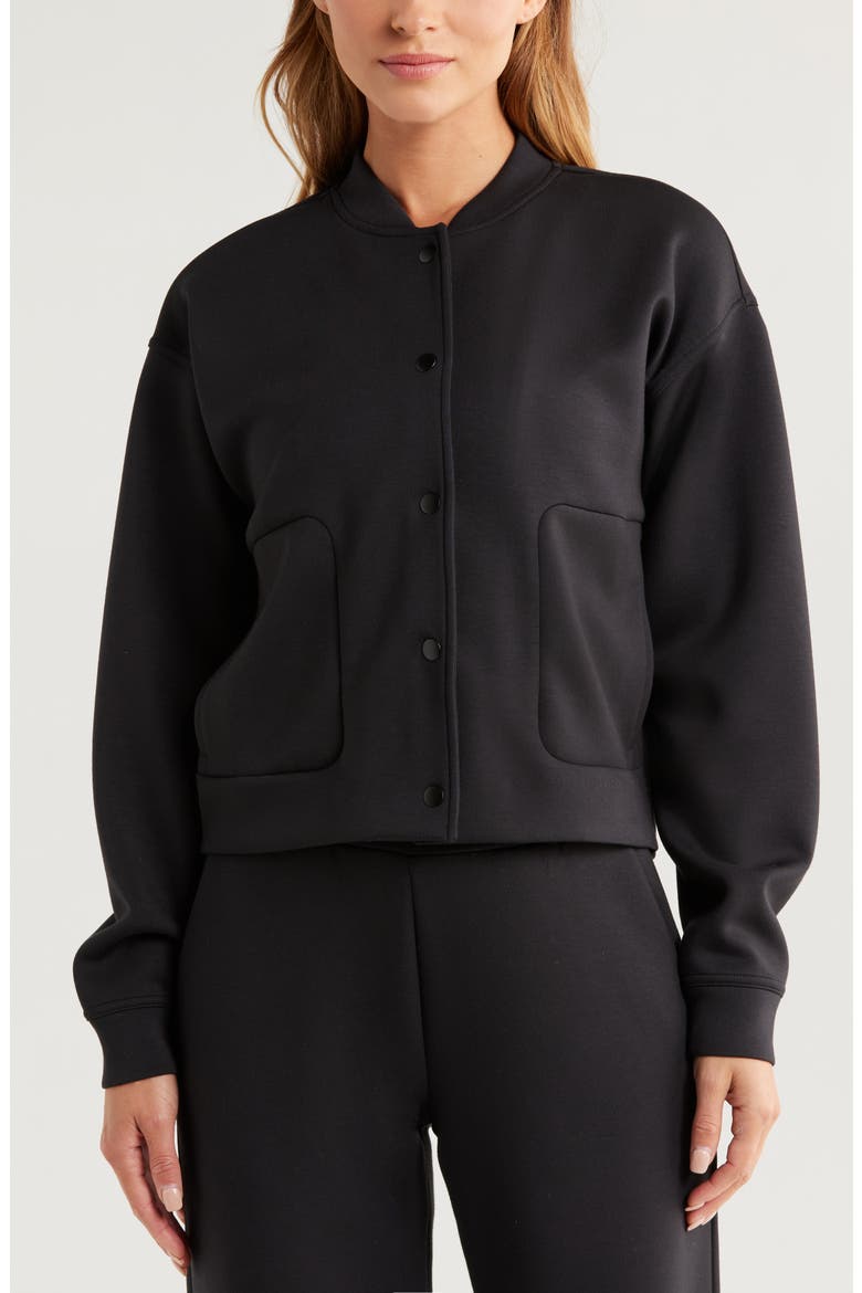 Ultra Luxe Snap Front Jacket, Alternate, color, BLACK