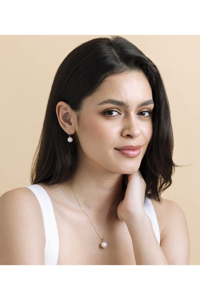 Freshwater Pearl Harriett Earrings, Alternate, color, Yellow Gold