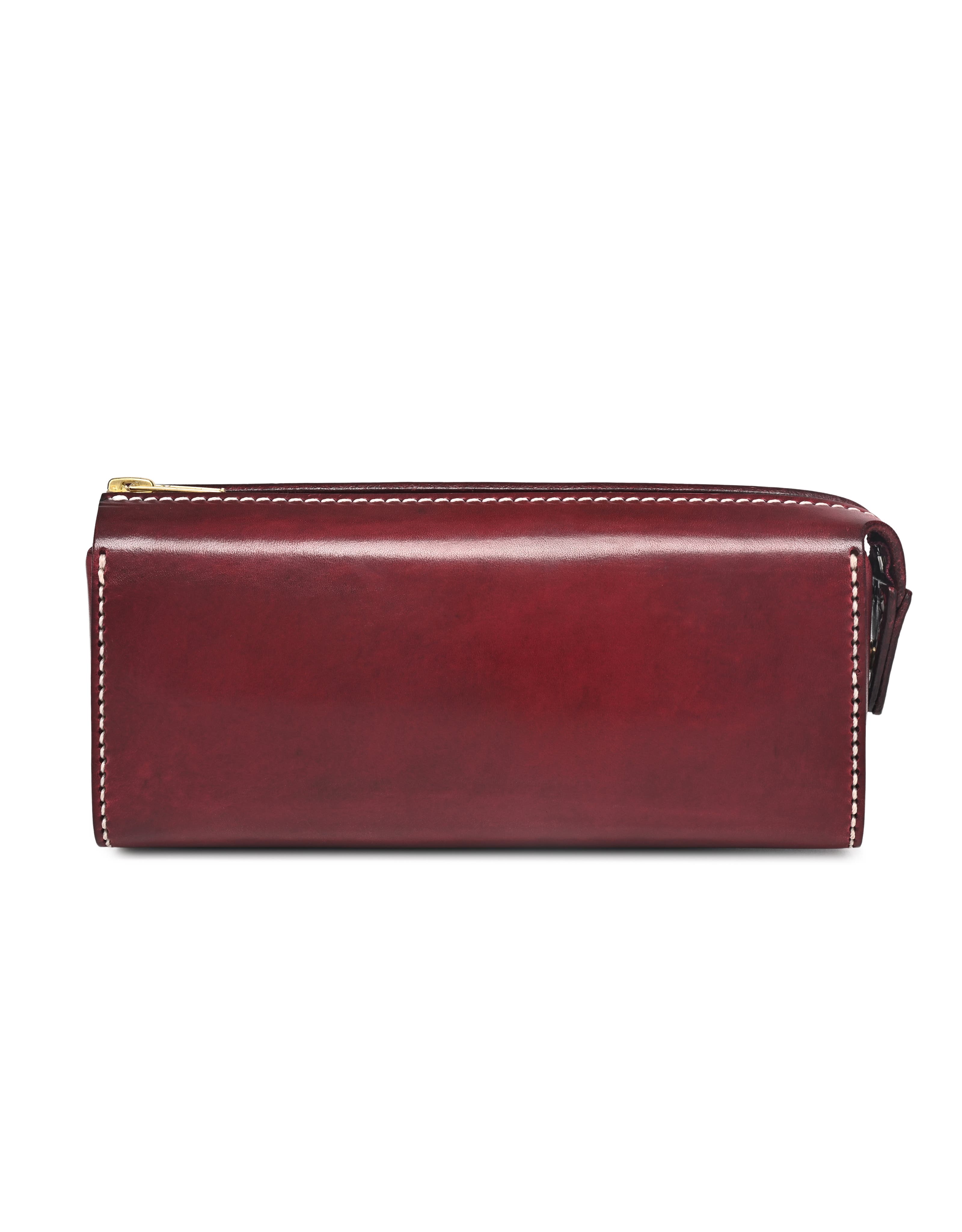 Portable Genuine Leather Utility Box, Alternate, color, Maroon