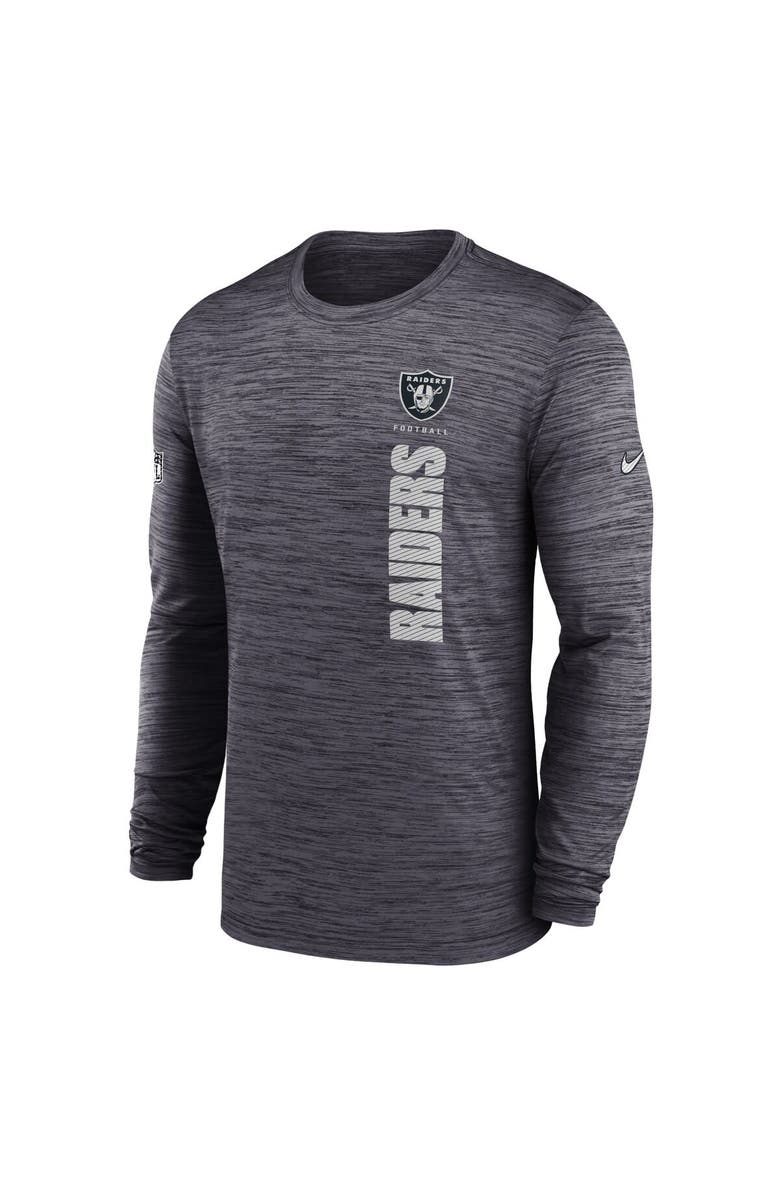 Nike Men's Nike Black Las Vegas Raiders 2024 Sideline Velocity Performance Long Sleeve T-Shirt, Alternate, color, Black