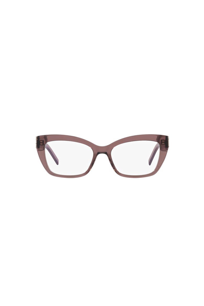 53mm Rectangle optical glasses, Alternate, color, Brown