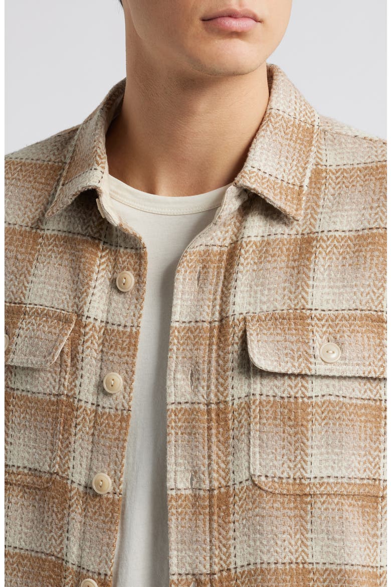 Berkshire Plaid Flannel Shirt Jacket, Alternate, color, SIENNA SUNSET