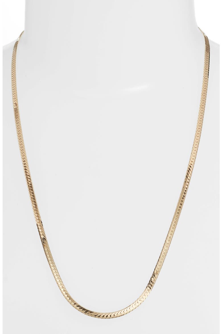 Maya Snake Chain Necklace, Alternate, color, GOLD
