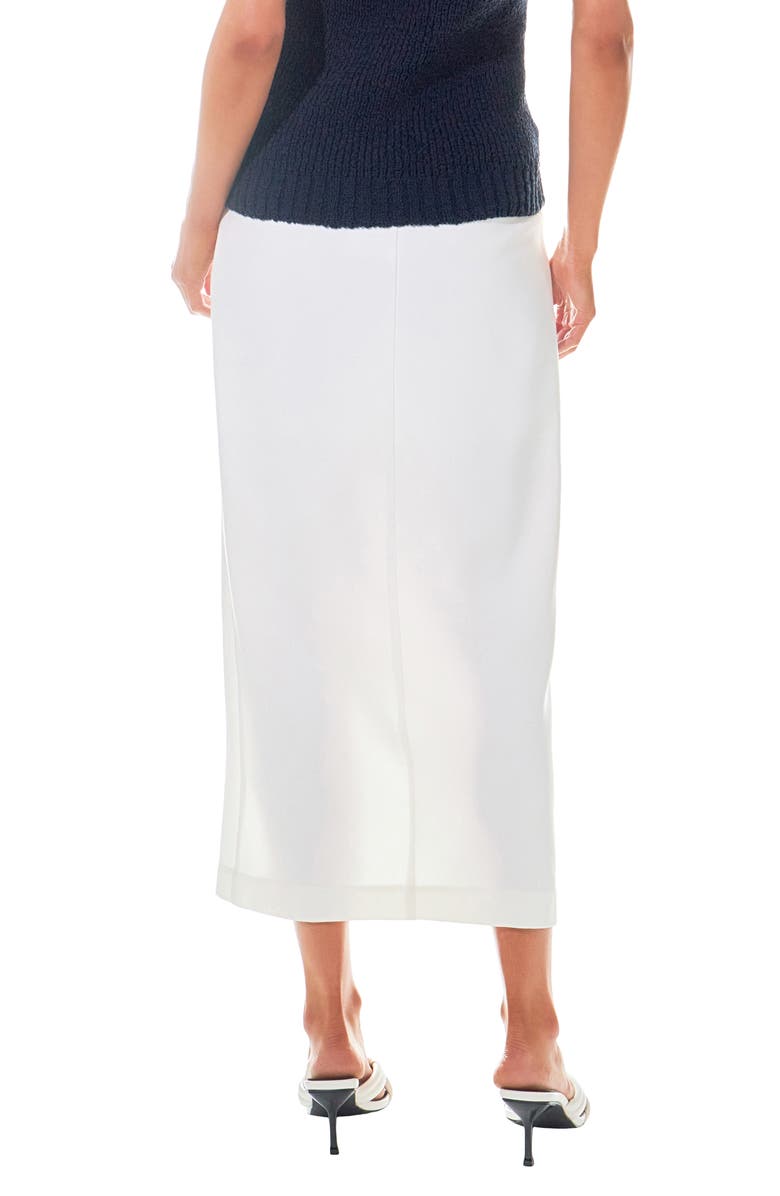 Grey Lab Front Slit Mid Rise Maxi Skirt, Alternate, color, White