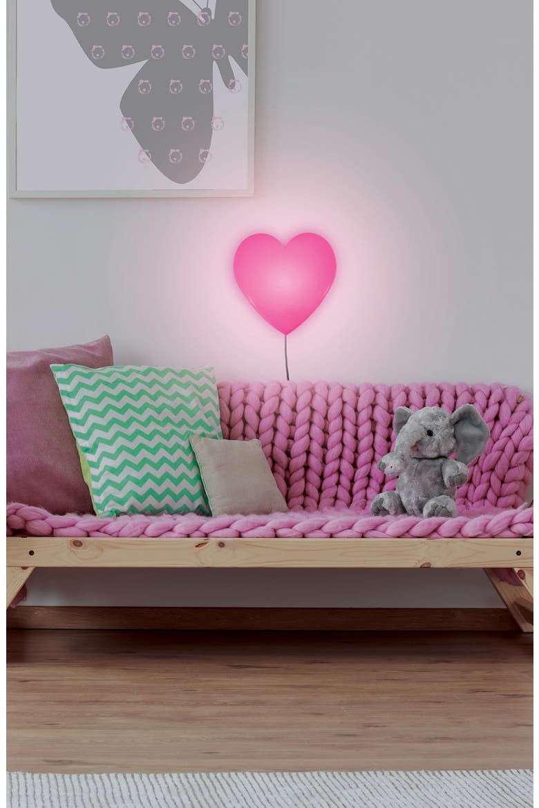 Heart Neon Wall Sign, Alternate, color, PINK