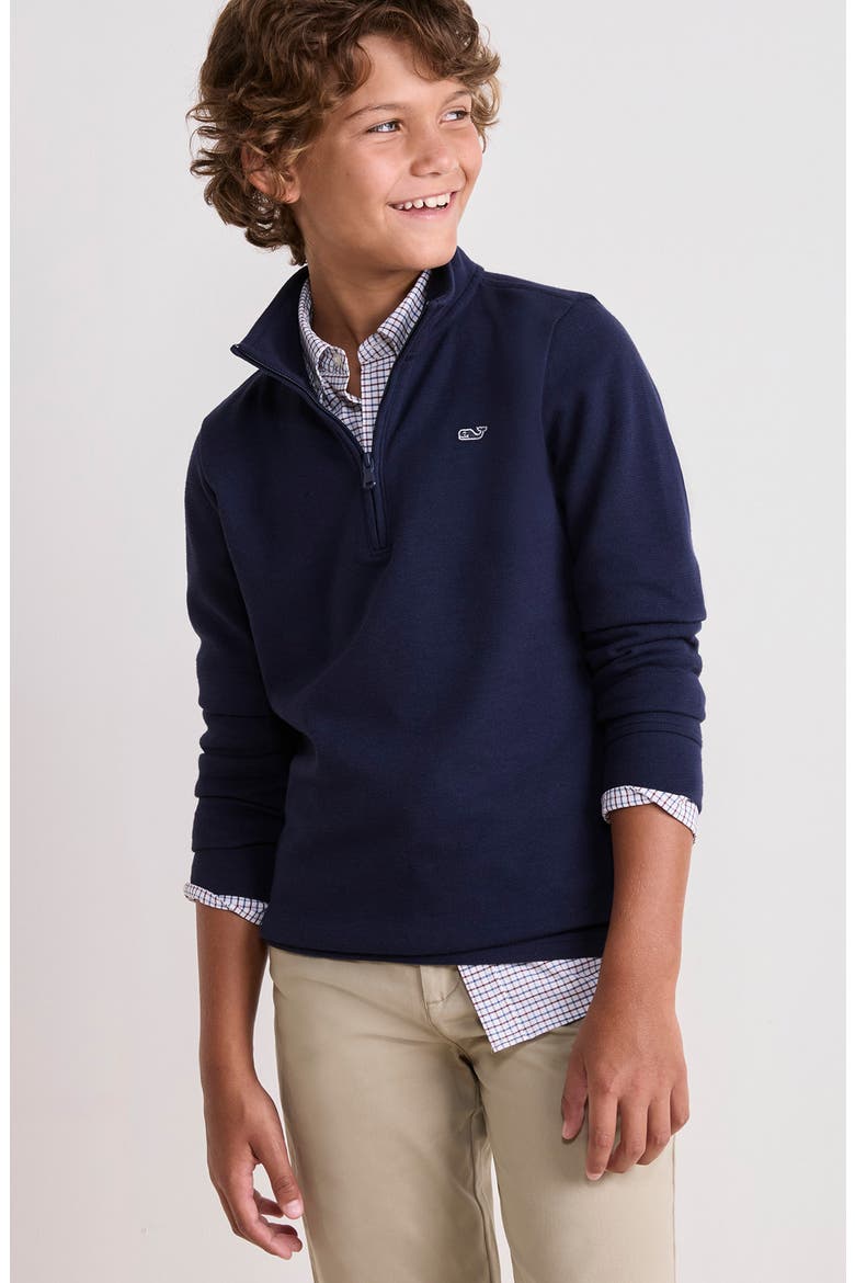 Kids' Saltwater Quarter Zip Pullover, Alternate, color, NAUTICAL NAVY