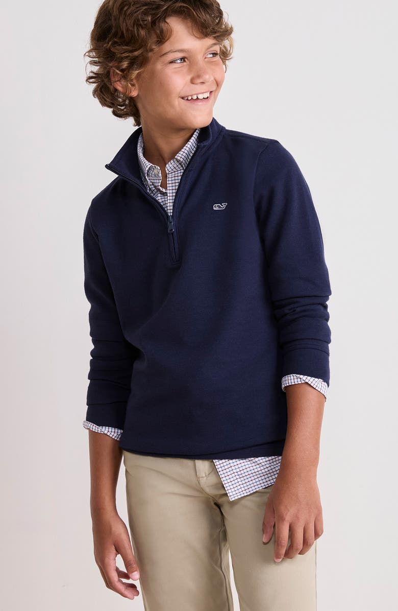 vineyard vines Kids' Saltwater Quarter Zip Pullover, Alternate, color, 