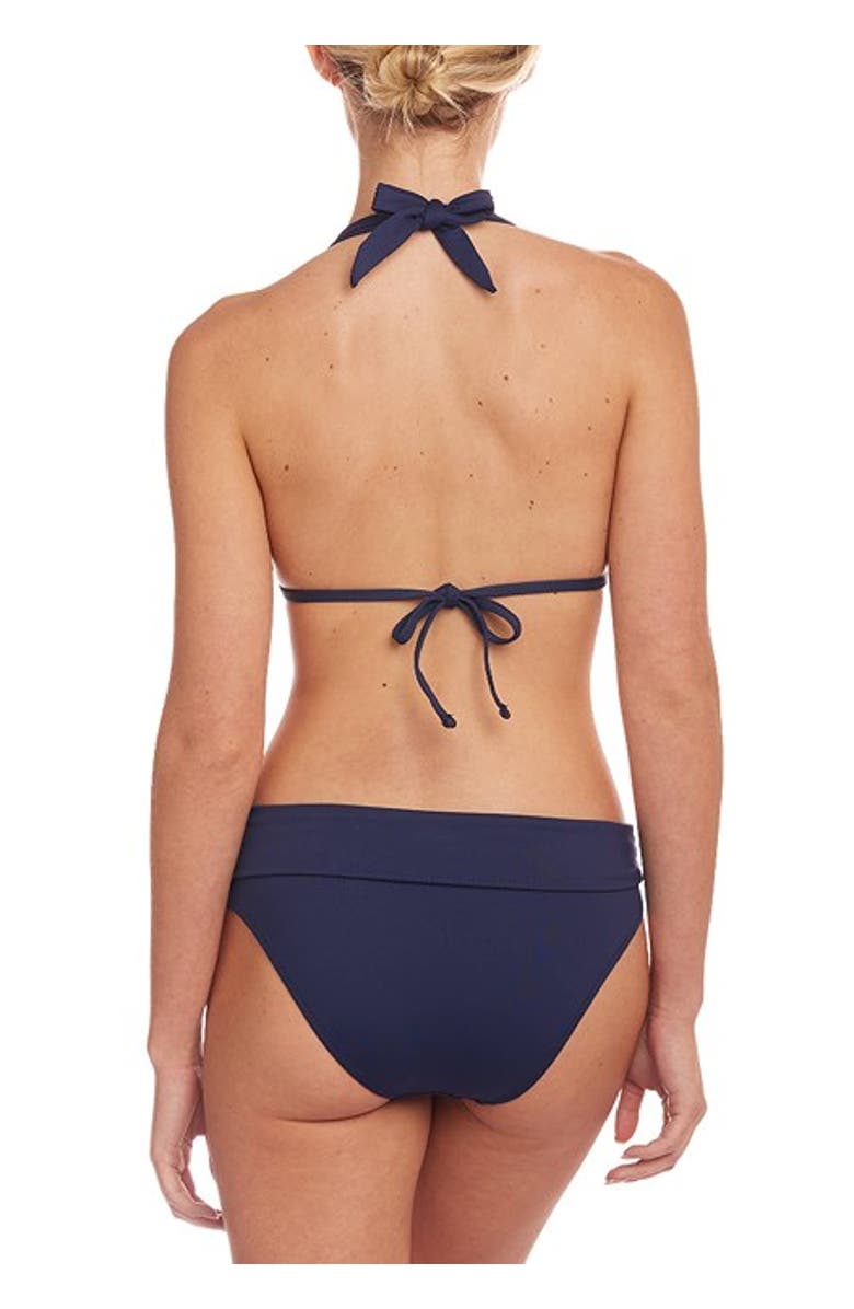 LASCANA Halter Push Up Bikini Top Size 28A, Alternate, color, Navy