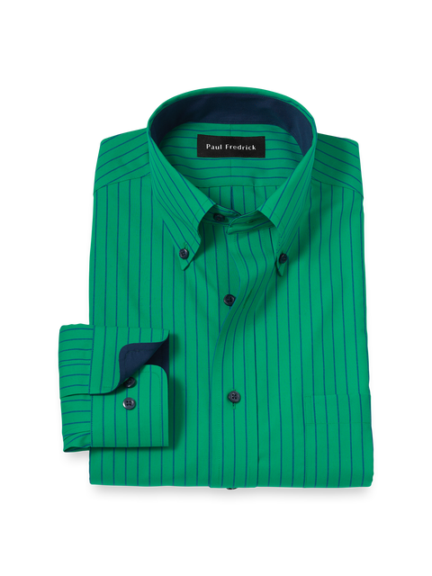 Non-iron Cotton Dress Shirt With Contrast Trim