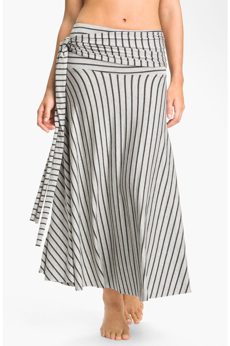 Stripe Convertible Cover-Up Dress, Alternate, color, GREY/ BLACK STRIPE